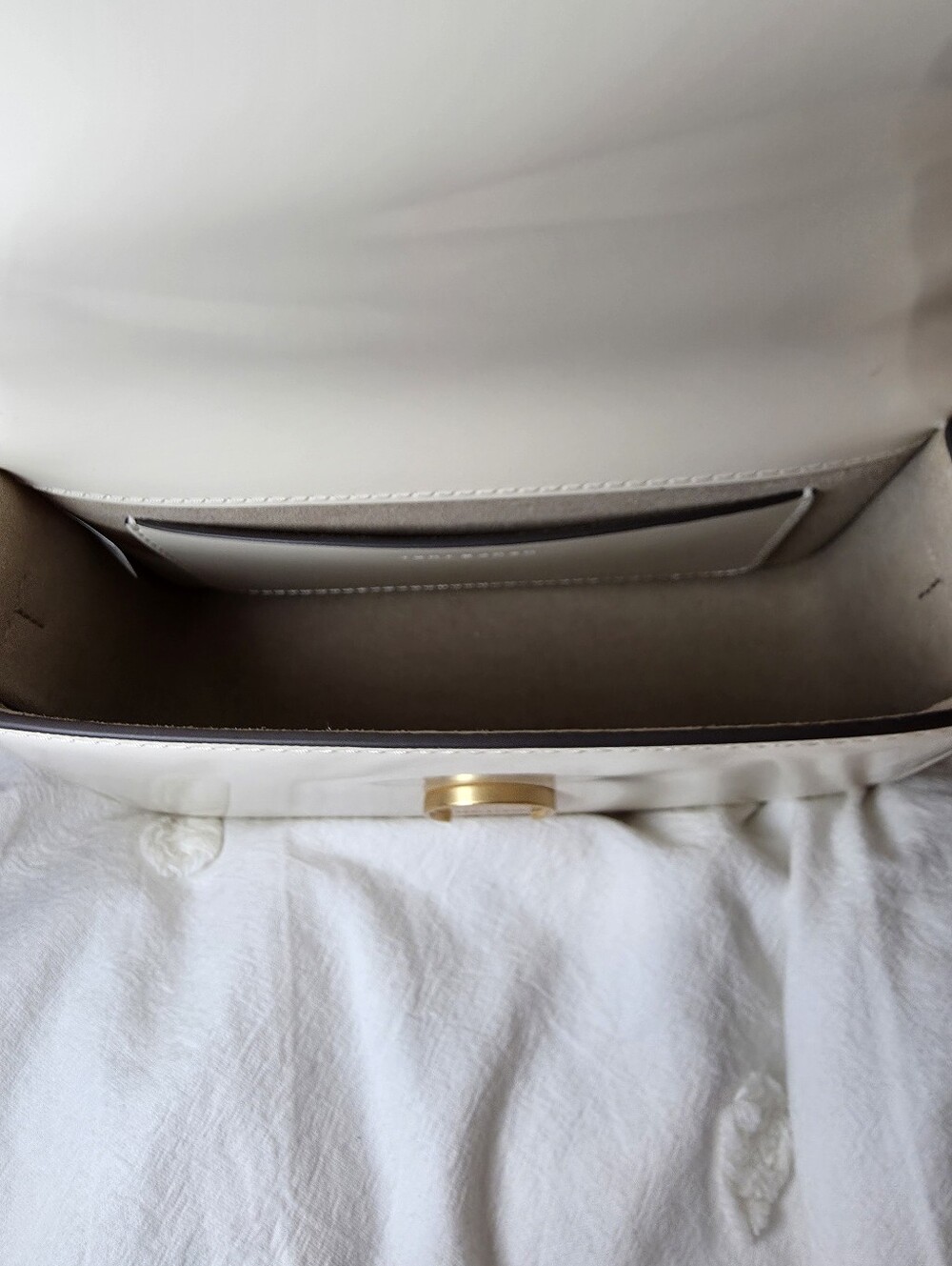 Tory Burch CreamTop-Handle Crossbody Tory Burch Bag with Tory Burch Scarf Accent - Picture 9 of 13